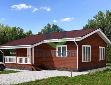 проекты под одноэтажных домов из бруса