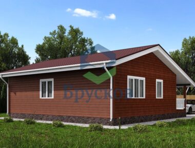 фото одноэтажных домов из бруса